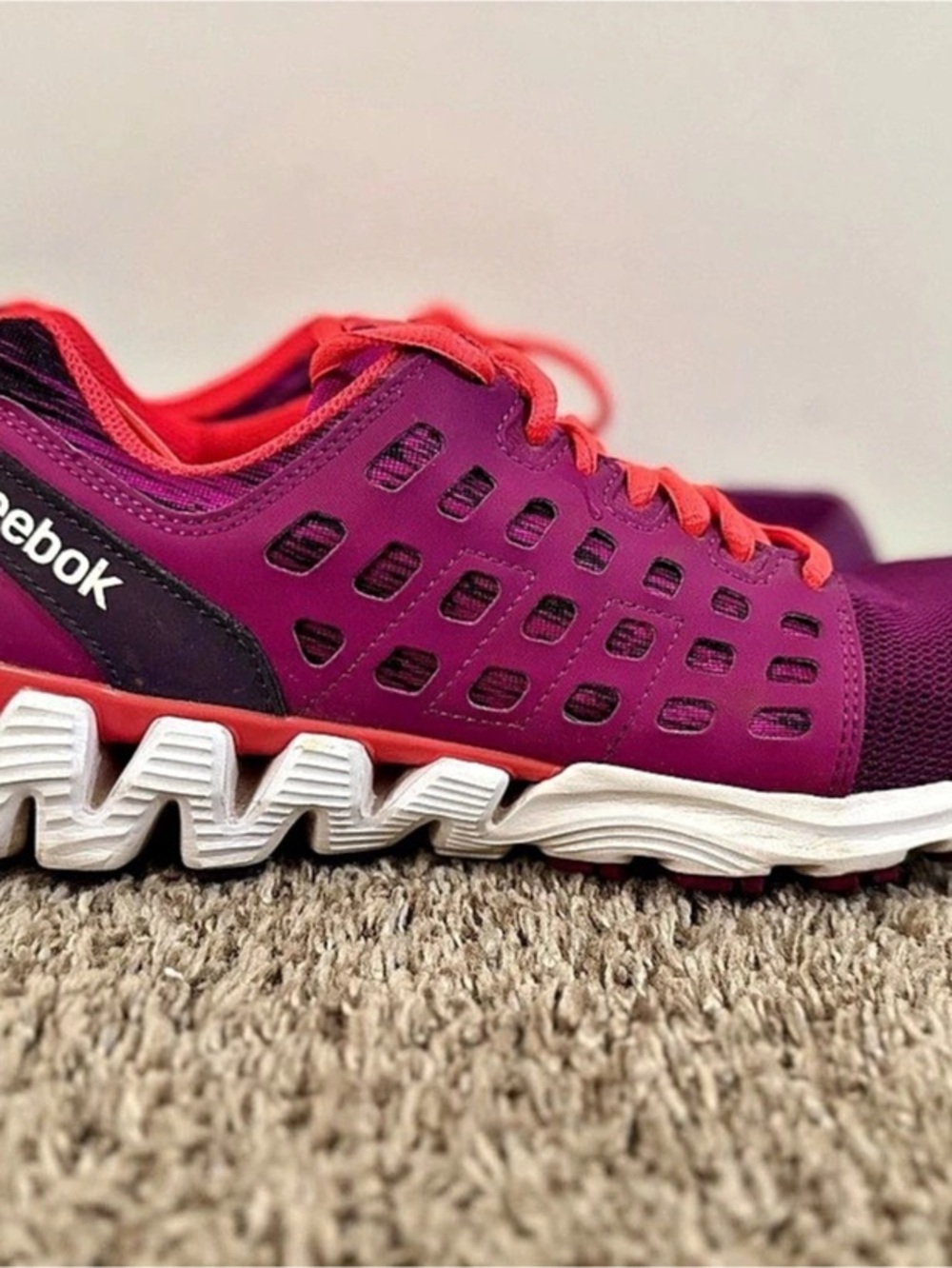 Reebok ZigTech Running Shoes Purple & Pink US 6